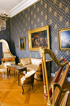 Music room at the Residenzmuseum, Munich, Bavaria, Germany, Europe