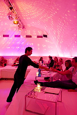 People sitting at the trendy Nektar restaurant, restaurant of the year in 2005, Munich, Bavaria, Germany, Europe