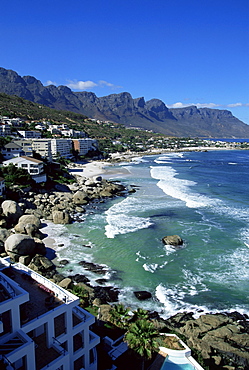 Exclusive houses at the upmarket Clifton beach, Cape Town, South Africa, Africa