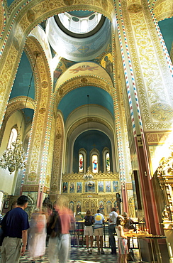 Interior of the Russian Orthodox Alexander Nevsky Cathedral, Toompea, Tallinn, Estonia, Baltic States, Europe