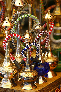 Water pipes in the Grand Bazaar, Istanbul, Turkey, Europe