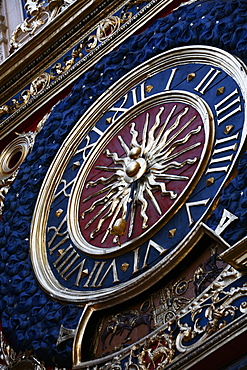 The medieval clock (Gros Horloge), old Rouen, Normandy, France, Europe