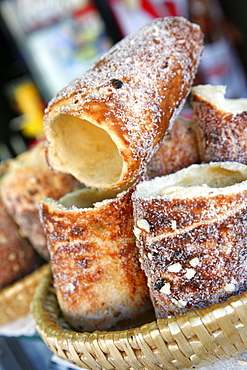 Trdelnik, a traditional sweet Czech pastry, Prague, Czech Republic, Europe