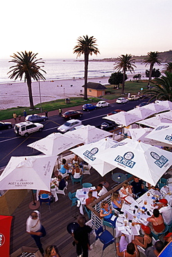 Restaurant in trendy Camps Bay, Cape Town, South Africa, Africa