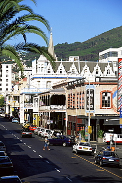 Long Street in the centre of town, where many colonial houses remain, Cape Town, South Africa, Africa