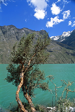 Glacial water in Laguna Paron, Cordillera Blanca, Peru, South America