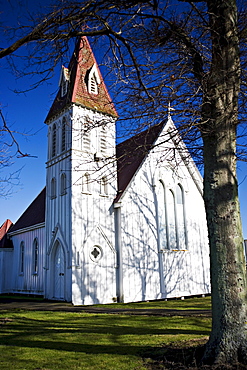 Traditional wooden church, Sanson, Manawatu, North Island, New Zealand, Pacific