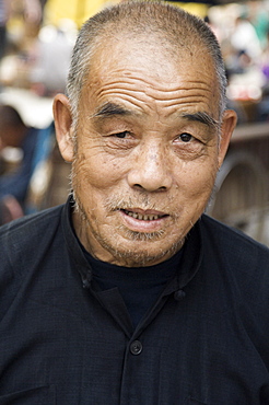 Portrait of Chinese man, Yangshuo, Guangxi Province, China, Asia