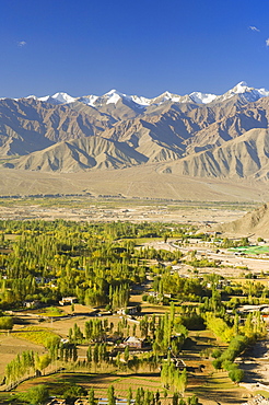 Indus Valley and Stok-Kangri massif, Leh, Ladakh, Indian Himalayas, India, Asia