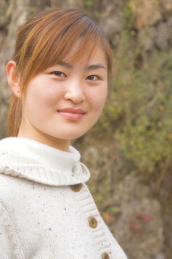 Portrait of a young Chinese woman, Huangshan City (Tunxi), Anhui Province, China, Asia