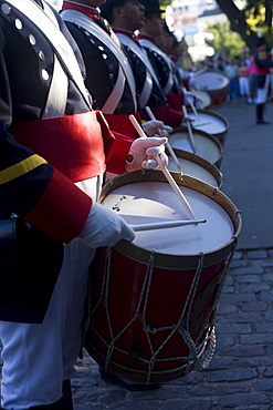 Drummers in a Military Band, Buenos Aires, Argentina, South America