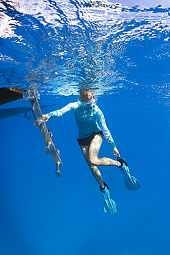 Snorkeling at French Polynesia, Apataki Atoll, Tuamotu Archipel, French Polynesia