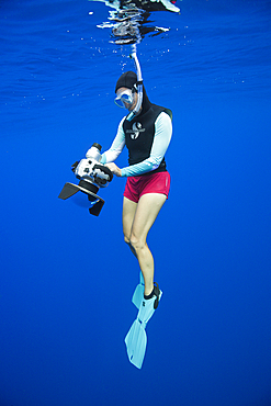 Underwater Photgrapher, Moorea, French Polynesia