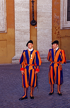 Swiss guards, Italy, Rome, Vatican City