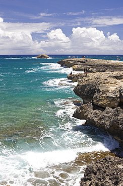 Rocks at Kahuku Makahoa Point, Oahu, Pacific Ocean, Hawaii, USA
