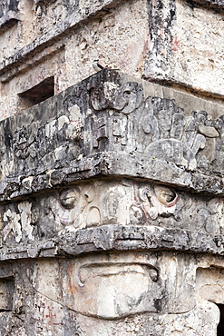 Maya Ruines Temple of Frescos of Tulum, Riviera Maya, Yucatan Peninsula, Mexico