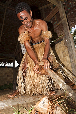 Natives perform Kava Ceremony, Pacific Harbour, Viti Levu, Fiji, Pacific