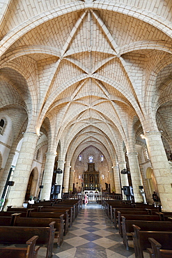 Interior, Cathedral Santa Maria la Menor, Santo Domingo, Dominican Republic, West Indies, Central America