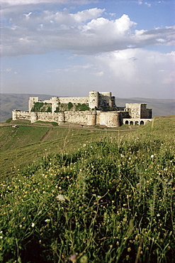 The Krak des Chevaliers, Crusader castle, Syria, Middle East