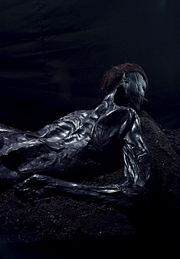 Grauballe Man, Iron Age bog mummy, Aarhus, Denmark, Scandinavia, Europe