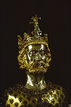 Charlemagne, dating from around 1350, Aachen, Germany, Europe