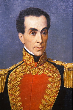 Portrait of Simon Bolivar, attributed to Antonio Salas, in the collection of the Banco Central de Ecuador, Quito, Ecuador