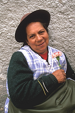 Cuenca World Heritage City & Ecuador's third largest city, famous for its colonial architecture main flower market off of Calderon Park, Highlands, Ecuador