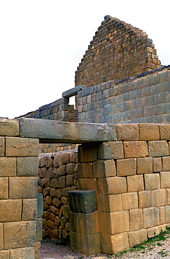 Inca Ingapirca, north of Cuenca, is Ecuador's greatest Inca archaeological site Sun Temple was main structure in the fortified Inca town, Highlands, Ecuador