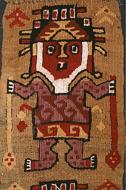 Chancay Culture, 13C AD the Inca God 'Wiracocha' holding the symbols of his power in the collection of the Museo Amano, Lima, Peru