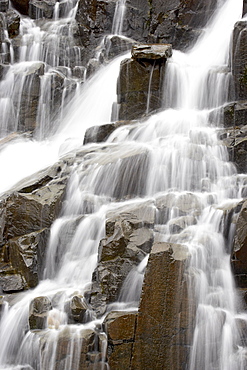 Twin Falls detail, Yankee Boy Basin, Uncompahgre National Forest, Colorado, United States of America, North America