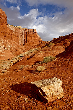 Rock in the badlands, Capitol Reef National Park, Utah, United States of America, North America