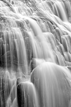 Detail of Gibbon Falls, Yellowstone National Park, UNESCO World Heritage Site, Wyoming, United States of America, North America