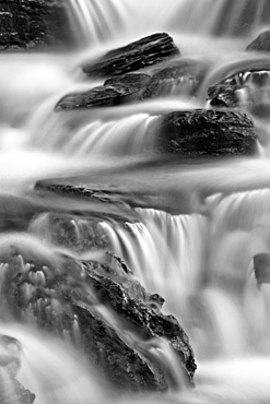 Falls on Logan Creek, Glacier National Park, Montana, United States of America, North America