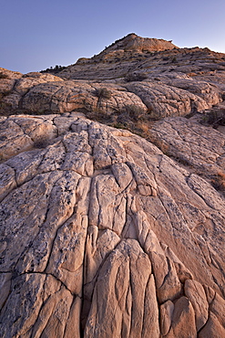 Navajo sandstone at dusk, Grand Staircase-Escalante National Monument, Utah, United States of America, North America