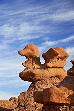 Hoodoo shaped like a duck, Goblin Valley State Park, Utah, United States of America, North America 