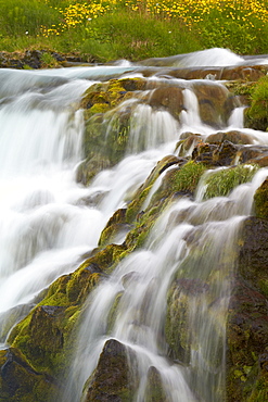 Waterfall detail, Dynjandi, Iceland, Polar Regions 