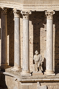 Roman Theater, Merida, UNESCO World Heritage Site, Badajoz, Extremadura, Spain, Europe 