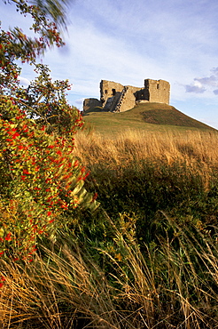 Duffus Castle, one of the finest examples of a motte castle in Scotland dating from around 1150, original seat of the Moray family, near Elgin, Morayshire, Scotland, United Kingdom, Europe