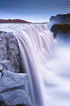 Dettifoss, largest waterfall in Europe at 45 m high and 100 m wide, Jokulsargljufur National Park, north Iceland (Nordurland), Iceland, Polar Regions