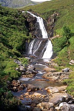 Waterfall, Red Cuillins, Isle of Skye, Inner Hebrides, Scotland, United Kingdom, Europe