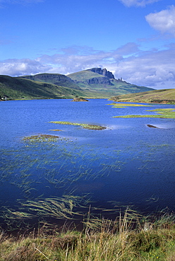 Loch Fada and the Storr, 719m, Isle of Skye, Inner Hebrides, Scotland, United Kingdom, Europe