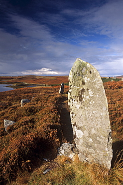 Pobull Fhinn stone circle, North Uist, Outer Hebrides, Scotland, United Kingdom, Europe