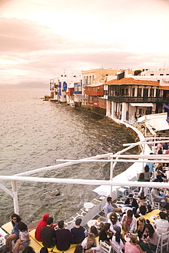 Little Venice, Chora, Mykonos, Cyclades, Greek Islands, Greece, Europe