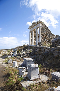 Temple of Isis, Island of Delos, Cyclades, Greek Islands, Greece, Europe