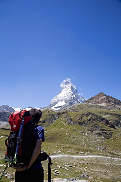 Matterhorn North Face, Matterhorn region, Zermatt, Canton Valais, Switzerland, Europe