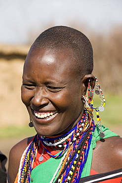 Masai woman, Masai Mara National Reserve, Kenya, East Africa, Africa