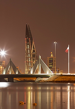 Manama at night, Bahrain, Middle East 