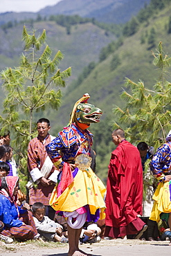 Buddhist festival (Tsechu), Haa Valley, Bhutan, Asia