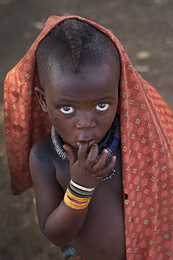 Himba child, Kaokoland, Namibia, Africa