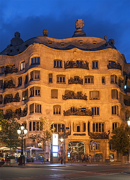 Gaudi's Casa Mila, UNESCO World Heritage Site, Barcelona, Catalonia, Spain, Europe